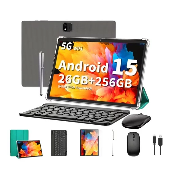 QDDQ tablet Android 15 25,65 cm 2 v 1 so zeleným puzdrom, klávesnicou a myšou RW2284598Z