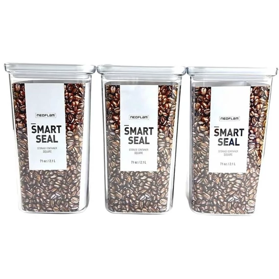 Sada štvorcových nádob na skladovanie Neoflam Smart Seal SMAQ-3PCS