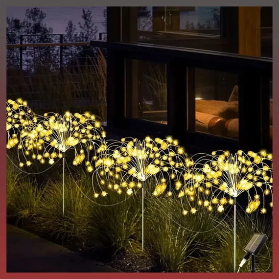 4 x 240 LED solárne svetielka, teplá biela VT308738