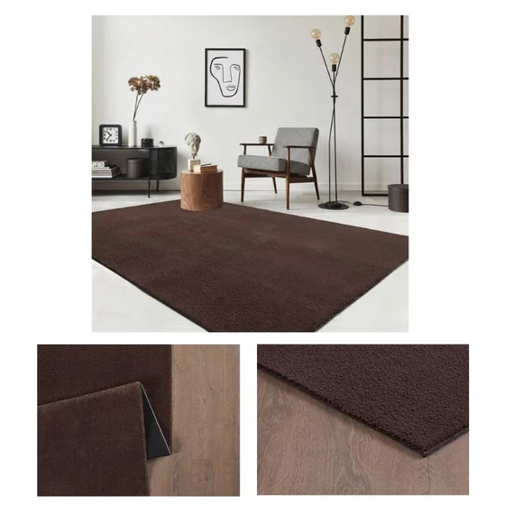 Plyšový koberec hnedý 200 x 280 cm veluxbrown-200