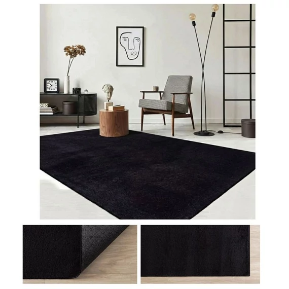 Plyšový koberec Čierny 120x170cm veluxblack-120