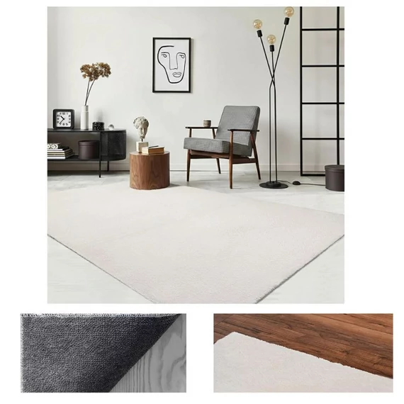 Plyšový koberec Biela 120x170cm veluxwhite-120