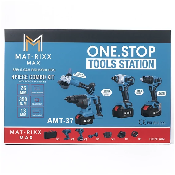 MAT-RIXX MAX Sada 4 bezkefových náradí – 68 V 6,0 Ah AMT-37